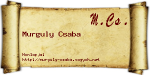 Murguly Csaba névjegykártya